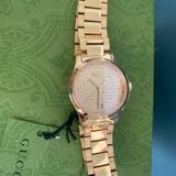 Gucci Accessories | Gucci Womens Mens G-Timeless Rose Gold Diamond Pattern Quartz Watch | Color: Gold | Size: Os