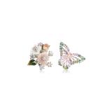 Anabela Chan - Women's Butterfly Bouquet 18K White Gold Multi-Stone Earrings - Green - OS - Moda Operandi - Gifts For Her