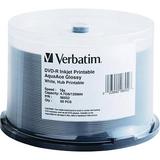 Verbatim DVD-R AquaAce Glossy White Inkjet Printable Hub Printable (50 Pack) 96552