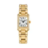 Frederique Constant Women's Swiss Classics Carree Diamond Gold-Tone Stainless Steel Bracelet Watch
