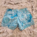 Lilly Pulitzer Shorts | Lily Pulitzer Floral The Callahan Short Size 000 | Color: Blue/White | Size: 00