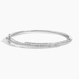 18K White Gold Lab Diamond Wrap Bangle Bracelet (1 ct. tw.)