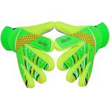 Beoub Kids Soccer Goalkeeper Goalie Gloves Youth Boys Girls Goal Keeper Field Player Glove Ages 11-12 Years Old Anti-Slip Latex Palm Soft Pu Hand Back Size 7 Green