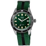 Oris Divers Sixty-Five Green Dial Green Fabric Strap Men's Watch 01 733 7720 4057-07 5 21 25FC 01 733 7720 4057-07 5 21 25FC