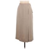 Sonia Rykiel Wool Midi Skirt Calf Length: Tan Solid Bottoms - Women's Size 44
