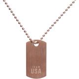WristBend Team USA Gold Dog Tag Necklace