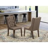 East West Furniture Mid Century Dining Chairs in Brown, Size 41.0 H x 25.0 W x 19.0 D in | Wayfair FOP8T18