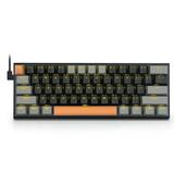60% Mechanical Keyboard E-YOOSO Blue Switches Mechanical Gaming Keyboard Wired with LED Backlit Ultra-Compact 60 Percent Computer Keyboard for Windows Mac OS (Black Grey)