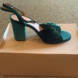J. Crew Shoes | Emerald Green J Crew Velvet Pumps | Color: Green | Size: 8.5