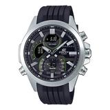 Casio Men's Watch Edifice Ana-digi Dial Black Resin Strap Bluetooth