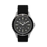 Men's Navi XL 3-Hand Fabric Strap Watch - Black - Black - Size XL