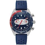 Bulova Chronograph A Silicone Strap Archive Heritage Men's Watch - 98A253 Gifts for Him