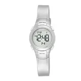 Armitron Pro Sport Mens Chronograph Digital Silver Tone Strap Watch 45/7012sil, One Size, Silver Tone