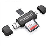 Micro USB OTG Adapter 4 in 1 Micro SD Card Reader Type A USB Memory Card Reader USB 2.0 Super Speed for MicroSDXC MicroSDHC SD SDXC SDHC SD Cards Works for Windows Mac OS X Android Black