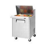 Turbo Air MST-28-N 28" Sandwich/Salad Prep Table w/ Refrigerated Base, 115v, 8 Sixth-Size Pans, Self-Cleaning Condenser, Stainless Steel