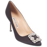 Hangisi 90 Satin Pump - Blue - Manolo Blahnik Heels