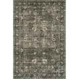 White Area Rug - Lauren Liess x Rugs USA Bayberry Vintage Machine Washable Dark Gray/Ivory Area Rug Polyester in White | Wayfair HJAU25D-8010