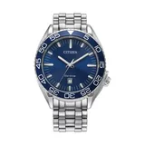 Citizen Men's Sport Luxury Silver-Tone Stainless Steel Bracelet Watch - 42 Millimeter