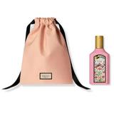 Gucci Bath & Body | Gucci Flora Gorgeous Gardenia Eau De Parfum Splash 5ml & New Gucci Beauty Bagset | Color: Black/Pink | Size: 1 Travel Gift Set New With Box