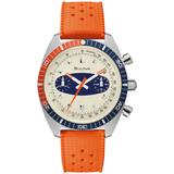 Bulova Chronograph A Silicone Strap Archive Heritage Men's Watch - 98A254 Gifts for Him