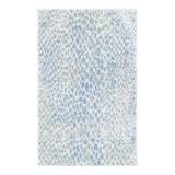 Blue/Brown Area Rug - Wrought Studio™ Pendarvis Animal Print Machine Woven Polyester Area Rug in Ivory/Blue Polyester in Blue/Brown | Wayfair