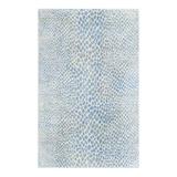 Blue/Brown Area Rug - Wrought Studio™ Pendarvis Animal Print Machine Woven Polyester Area Rug in Ivory/Blue Polyester in Blue/Brown | Wayfair