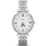 Women's Fossil Silver Akron Zips Jacqueline Stainless Steel Watch