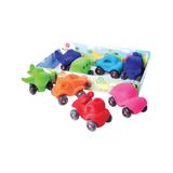 Rubbabu Toy Cars and Trucks - Light Blue & Orange Little Vehicle Toy Set