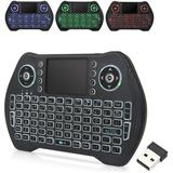 Backlit Mini Wireless Keyboard With Touchpad Mouse Combo and Multimedia Keys for Android TV Box HTPC PS3 Smart Phone Tablet Mac Linux Windows OS