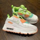 Nike Shoes | Nike Air Max 90 Toggle Kids Green Blue Size 12c Toddlers Children Shoes | Color: Green/White | Size: 12b