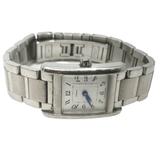 Coach Accessories | Coachw002bswiss Made Ladies' Square Dial Stainless Steel Watch | Color: Silver | Size: Approx 6l (Small)