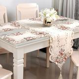 Table Runner for Coffee Table Dining Table Dresser Cover Retro Flower Pattern Decor Dining Table Runners