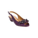 Extra Wide Width Women's The Rider Slingback by Comfortview in Eggplant (Size 13 WW)