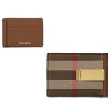 Burberry Bags | Burberry Chase Wallet Money Clip House Check Card Case Brown Leather New | Color: Brown/Tan | Size: 4.25x3