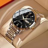 Explosive Poedagar Luminous Men'S Watch Dual Calendar Waterproof Korean Trend Fashion Quartz Watch