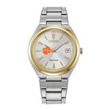 Women's Silver/Gold Clemson Tigers Citizen Eco-Drive Two-Tone Watch