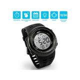 OCT17 Men s Mens Digital Sports Outdoor Watch Military Army Waterproof Fashion Casual Wristwatch Calendar Stopwatch Alarm LED Light - Black