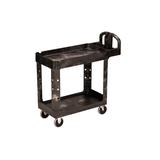 Rubbermaid Heavy Duty 2-Shelf Utility Cart with Lipped Shelf Small