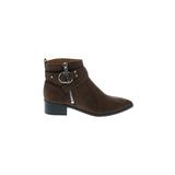 Nine West Ankle Boots: Brown Solid Shoes - Women's Size 10 - Pointed Toe