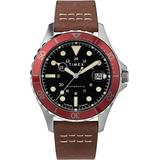 Timex Men's Tw2u09900zv Navi Xl Automatic Two Tone Ss Watch W Brown
