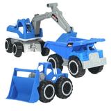 OUNONA 3pcs Children Simulation Engineering Vehicles Excavator Inertia Car Boys Toy Truck Beach Toy Car for Kids (Excavator + + Sand Truck)