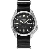 Seiko 5 Sports Black Automatic Men's Watch - Srpe67 100 M Black Nylon
