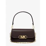 Michael Kors Parker Medium Leather Shoulder Bag Brown One Size
