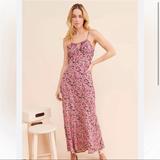 Free People Dresses | Free People Bon Voyage Maxi Dress Size Medium | Color: Black/Pink | Size: M