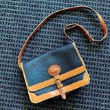 Dooney & Bourke Bags | Dooney& Bourke All Weather Leather Vintage Leather Purse Shoulder Bag Briefcase | Color: Black/Tan | Size: Os