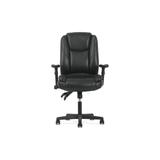 Sadie High-Back Task Chair - SofThread Leather Black Seat - SofThread Leather Black Back - 5-star Base - 21' Seat Width
