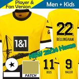 DoRTmUNdS Soccer Jerseys Kids Kit 23/24 BvBs Football Shirt BELLINGHAM REUS HALLER Trikot Maillot Camisetas 2023 2024 Home Away Third White