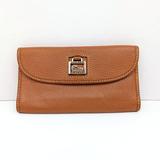 Dooney & Bourke Bags | Dooney & Bourke Dillen Continental Clutch Caramel Tan Pebbled Leather Wallet | Color: Brown/Tan | Size: Os