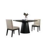 Latitude Run® 2 - Person Dining Set Wood/Upholstered Chairs in Black/Brown | Wayfair D64FB06AA5264553B87496A8449430E9