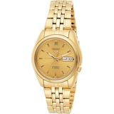 Seiko 5 Snk366k Men's Watch Display Automatic Gold Dial Gold-tone